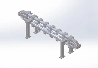 Vertical installation，Elliptical profile chain，Double track front and back，Ring rail 255,18/1T