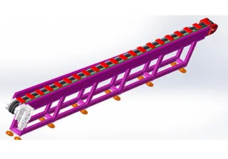 Chain conveyor, length 5500, double chain conveyor on both sides