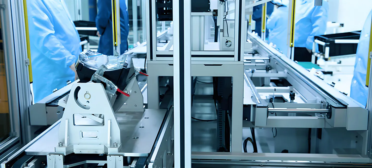Circular conveyor system integrated with industrial vision inspection equipment for 3C electronics manufacturing