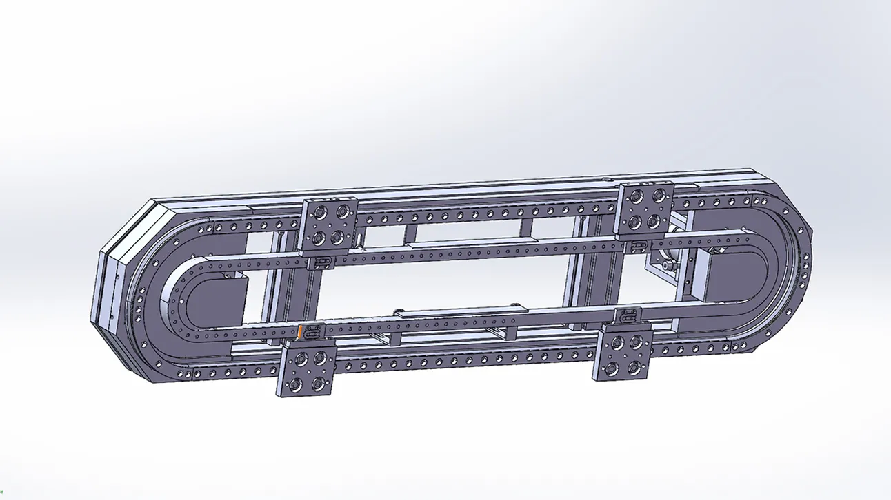 3D Model of Zhenji Precision Circular Guide Rail Conveyor System
