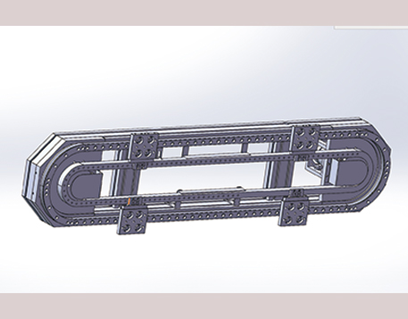 3D CAD design of Zhenji precision circular guide rail conveyor system for intelligent manufacturing research equipment
