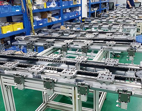 Standard circular guide rail conveyor systems stocked for fast delivery by Zhenji Automation