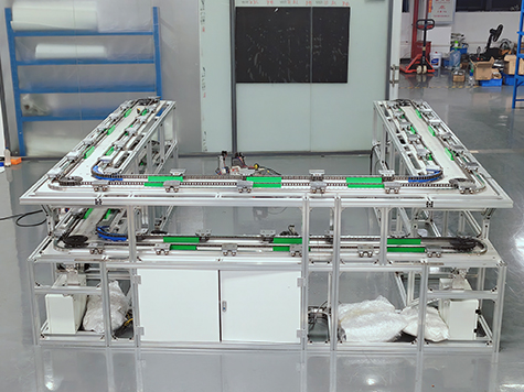 Dual-layer S-shaped circular guide rail conveyor system